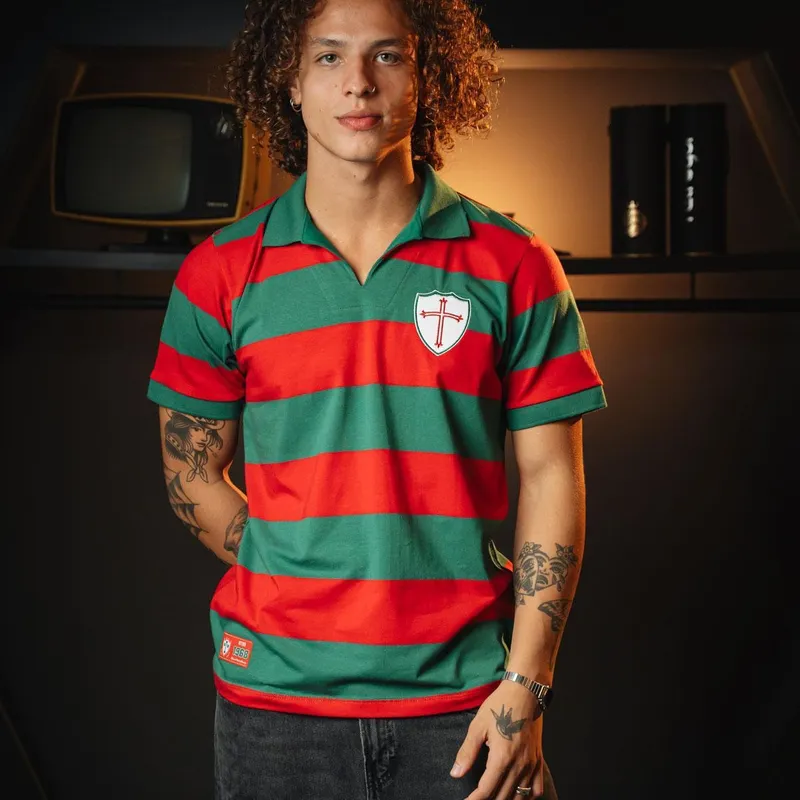 Camisa Portuguesa Retrô 1968 Listrada Masculina