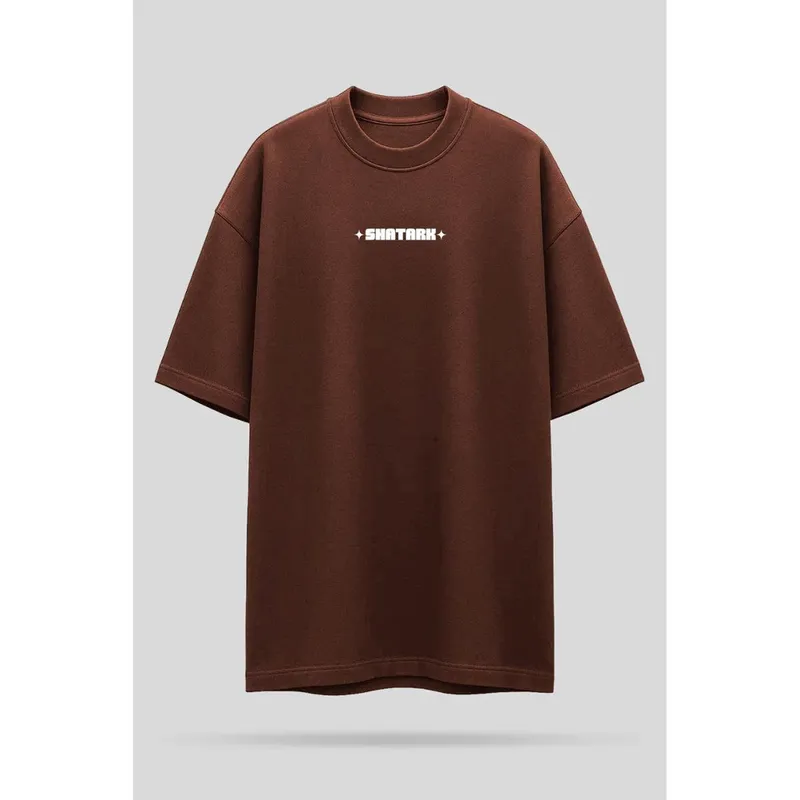 Camiseta Oversized Shatark Nutrients - Marrom