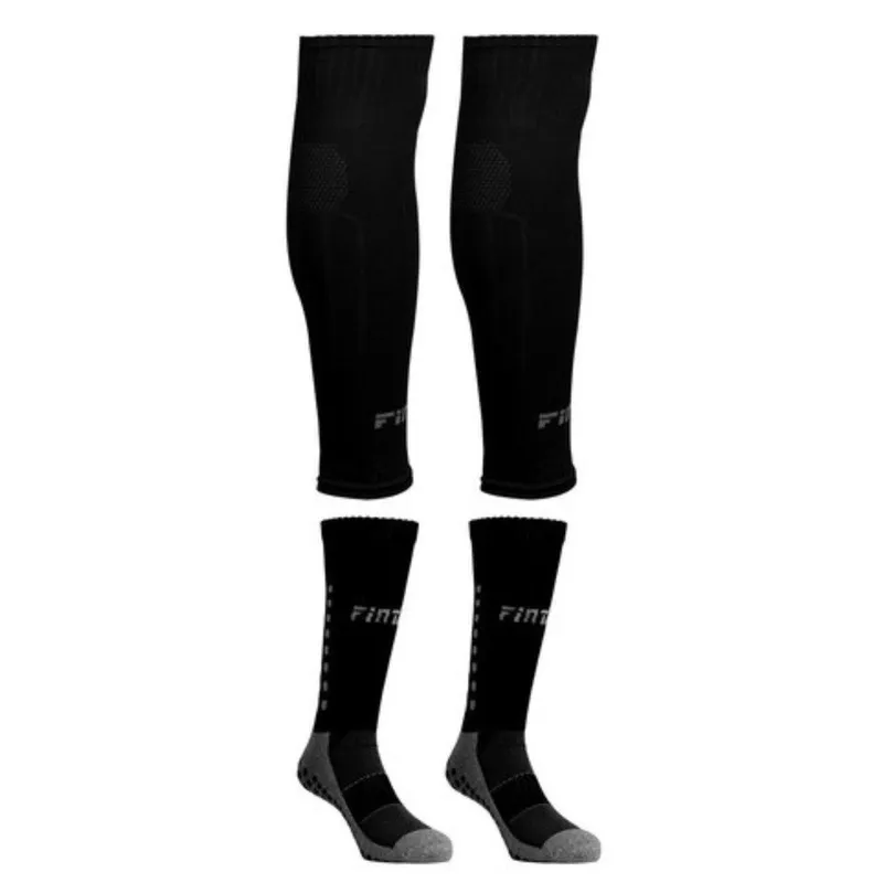 Kit Meia Antiderrapante Pro Grip Socks + Canelito Pró Meião Cortado Sem Pé
