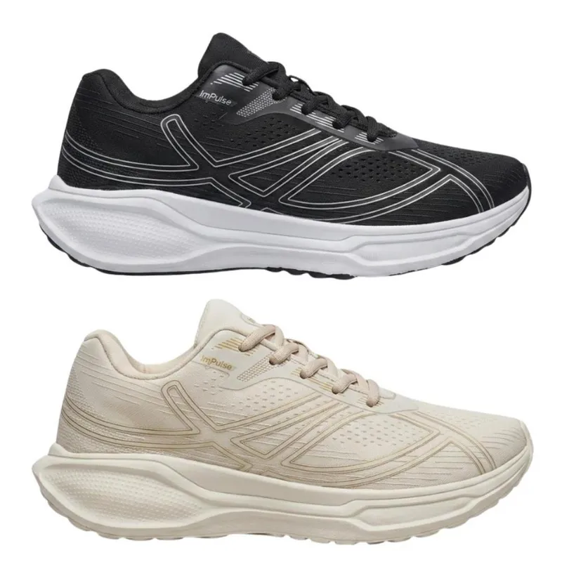 Kit 2 Pares Tênis Impulse Feminino e Masculino Para Treino Academia E Caminhada