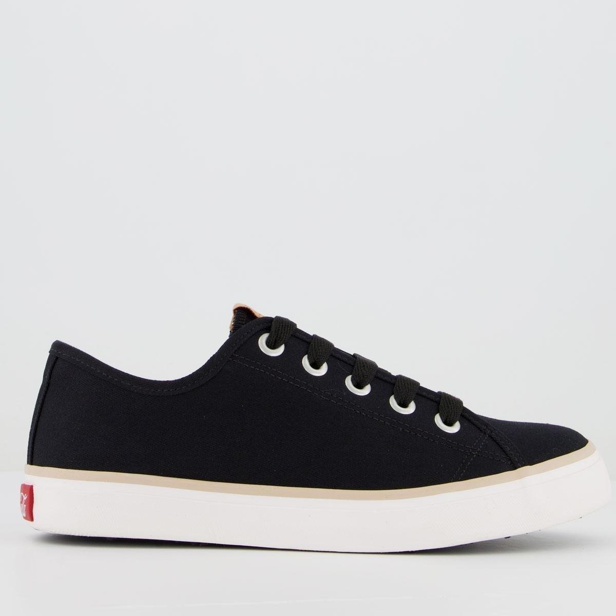 Tênis Coca Cola Stream Canvas Feminino Preto