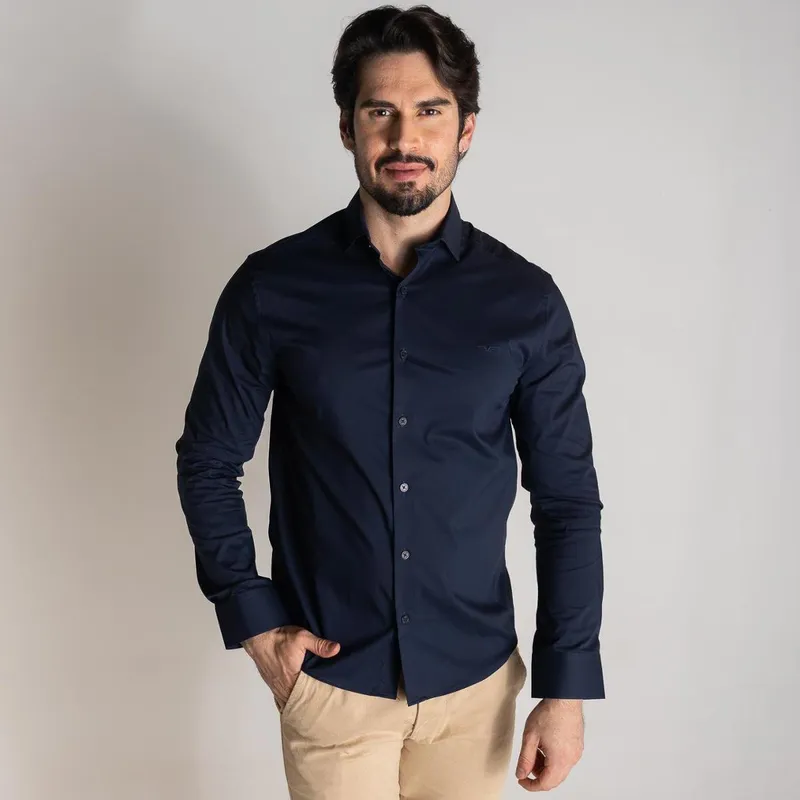 Camisa Ellus New Italian Azul Marinho