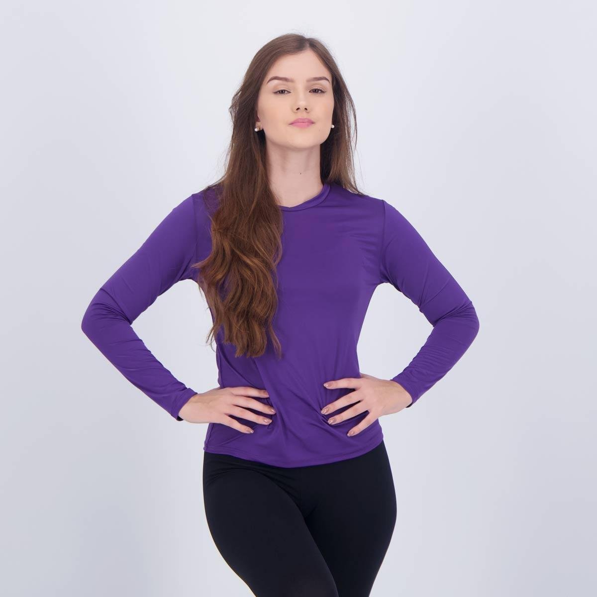 Camiseta Selene Proteção UV50+ Manga Longa Feminina Roxa