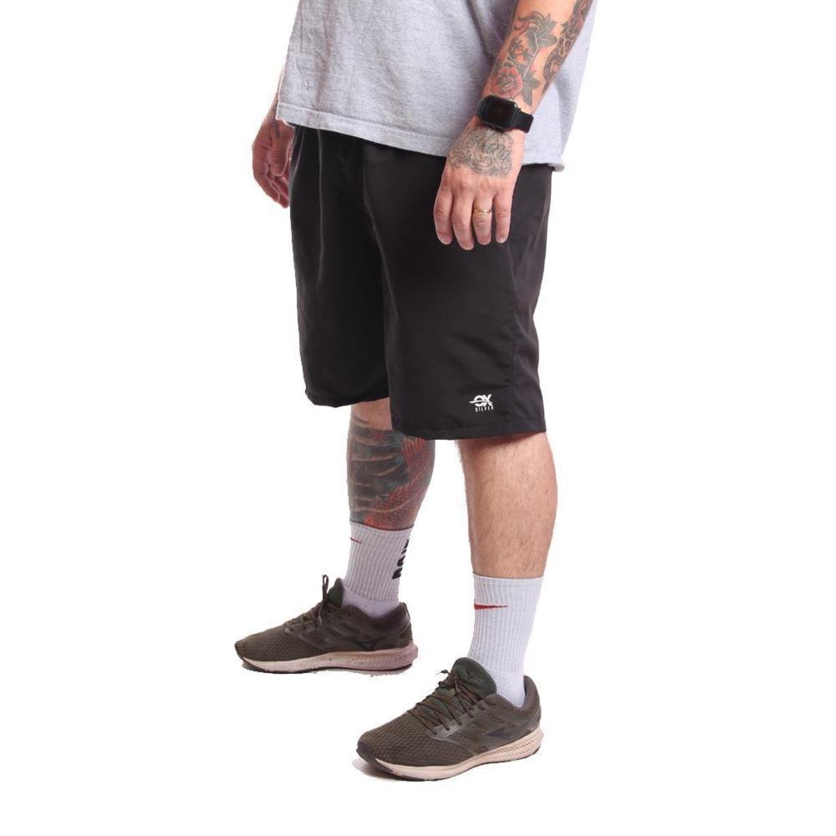 Shorts Curto Plus Tactel - Com Bolso