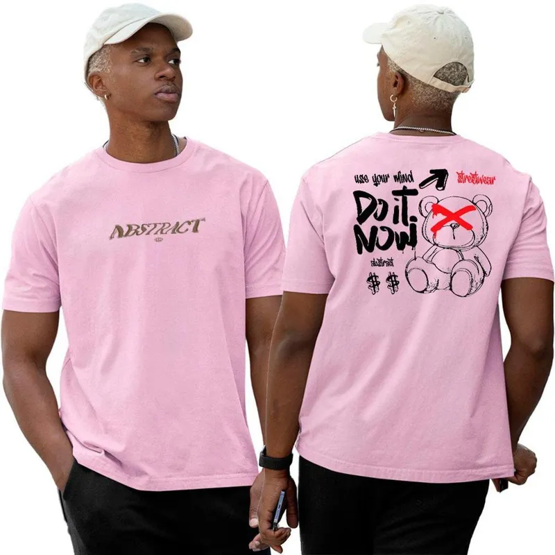 Camiseta Basica Algodão‎ Do It Now Teddy Abstract