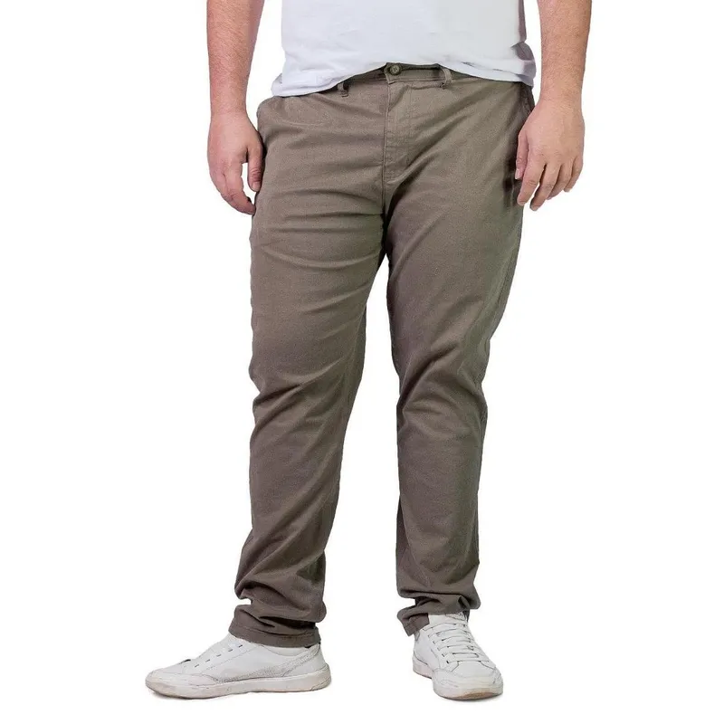 Calça Sarja Slim Masculina Essencial Ogochi 002469119 Caqui
