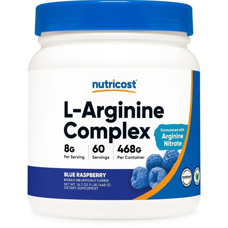 Suplemento Nutricost L-Arginine Complex Fruit Punch 60 porções