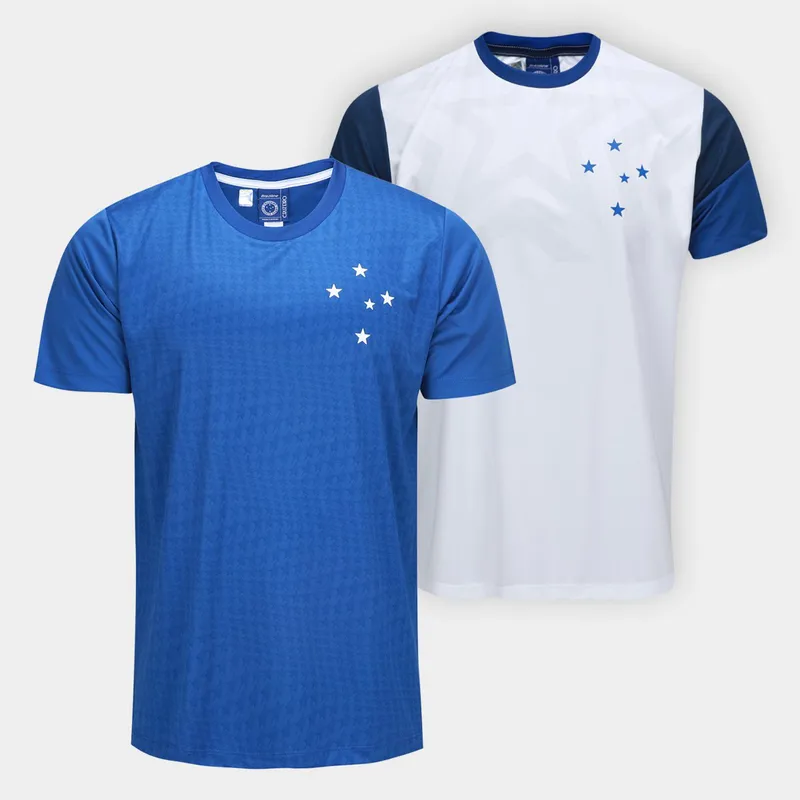 Kit Camisa Cruzeiro Celestial + Braziline Masculina - 2 Peças
