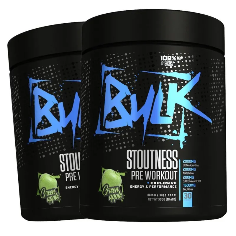 Pré Treino Suplemento 2x Stoutness Pre Workout Bulk Nutrition