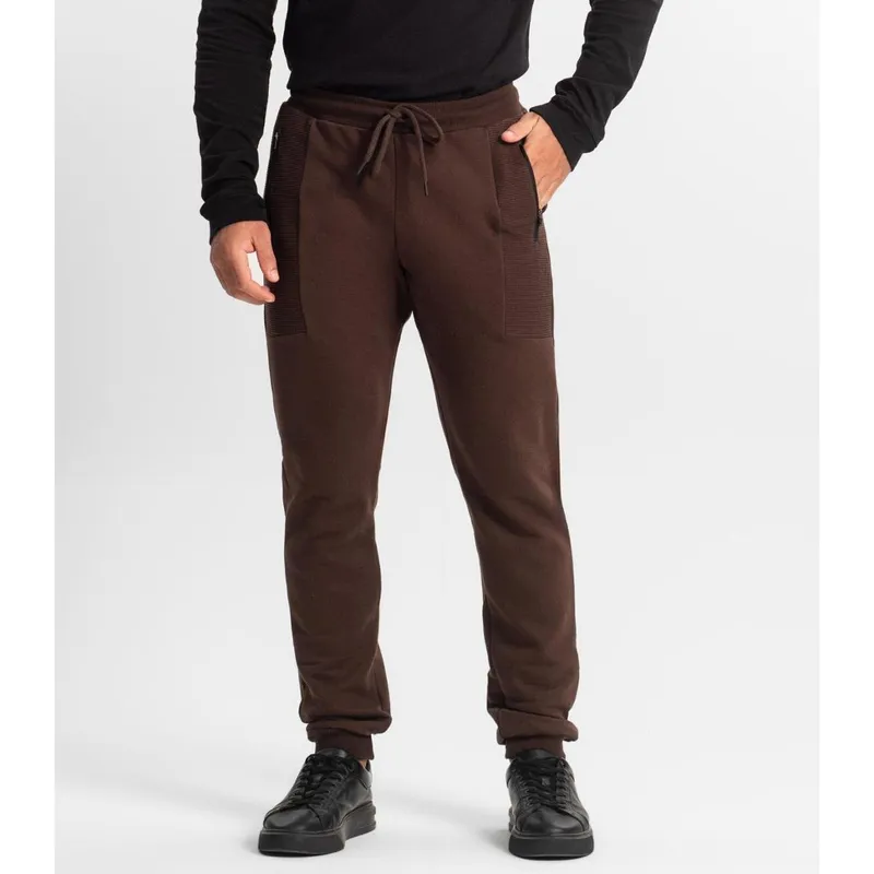 Calça Masculina Em Moletinho Diametro Marrom