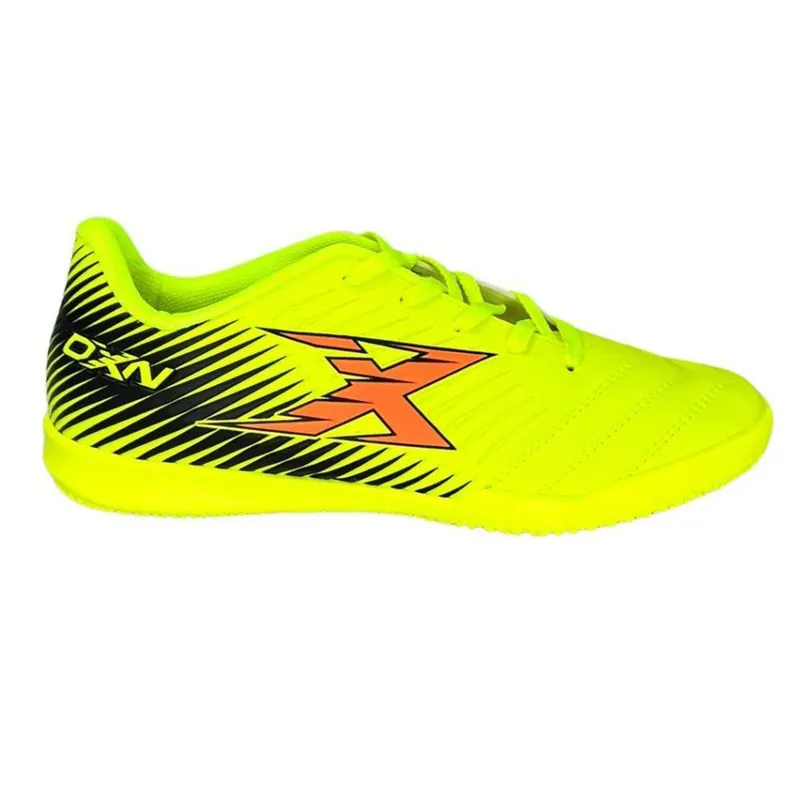 Chuteira Oxn Indoor Agilis 3 X Pro 2 Lima Laranja Meninos