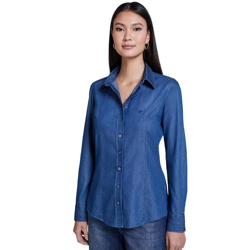 Camisa Jeans Dudalina Slim Feminino