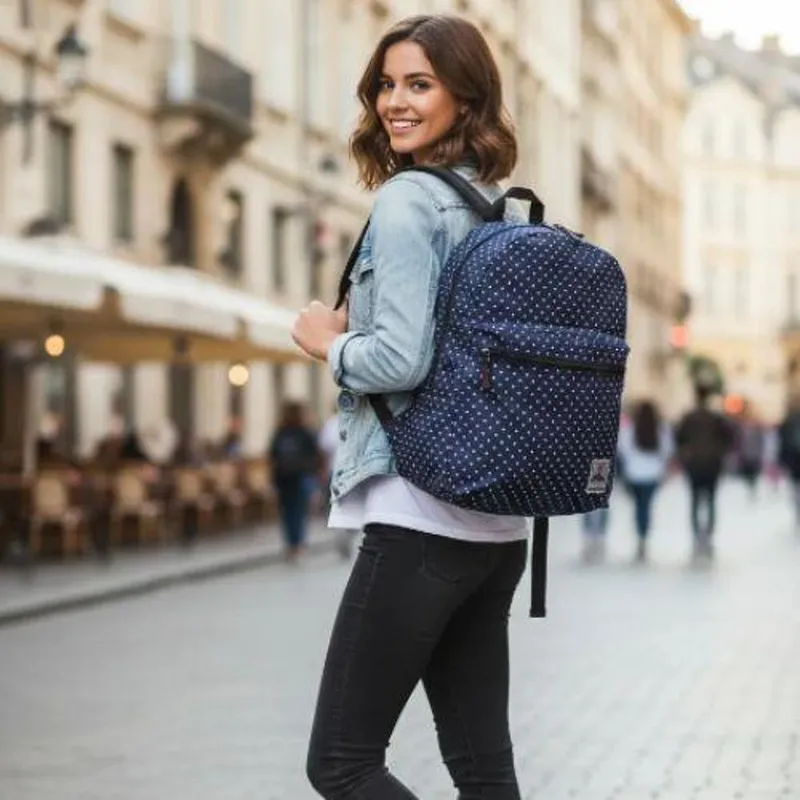 Mochila Casual Espaçosa com Poás