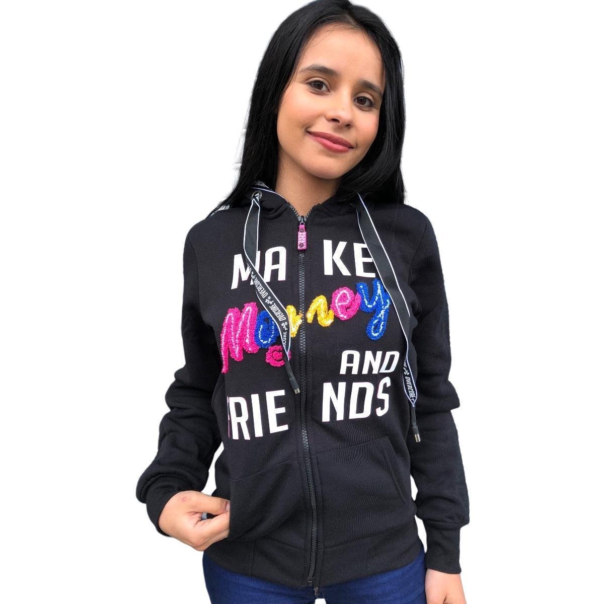 Blusa De Frio Feminina Com Ziper E Capuz