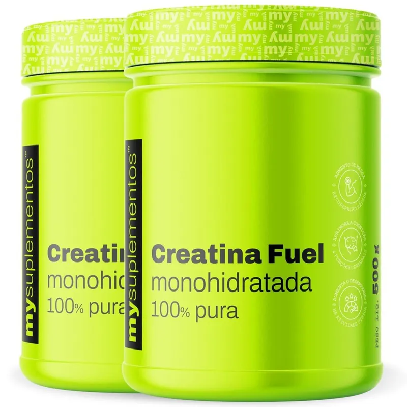 Kit 2x Creatina Monohidratada Pura 500g – My Suplementos