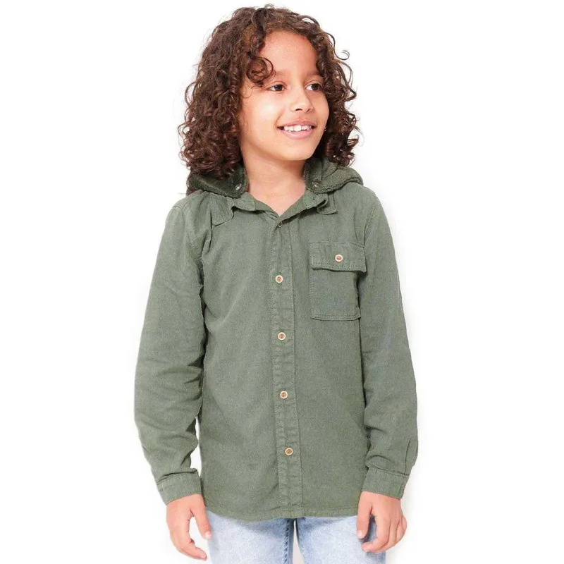 Camisa Infantil Sarja com Capuz Masculina