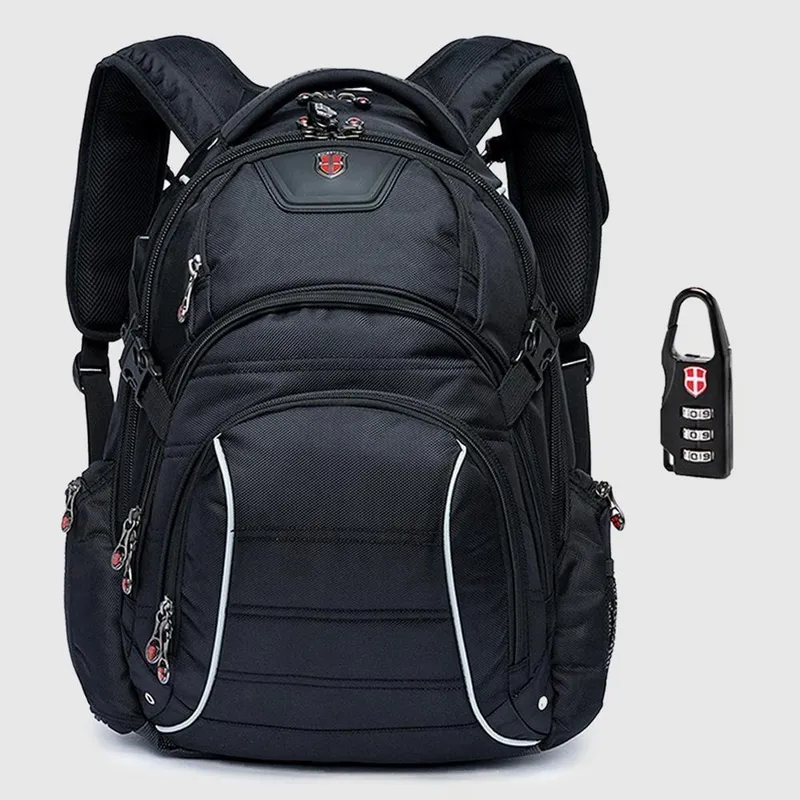 Mochila Executiva Antifurto Notebook Grande Cabo De Aço 30L