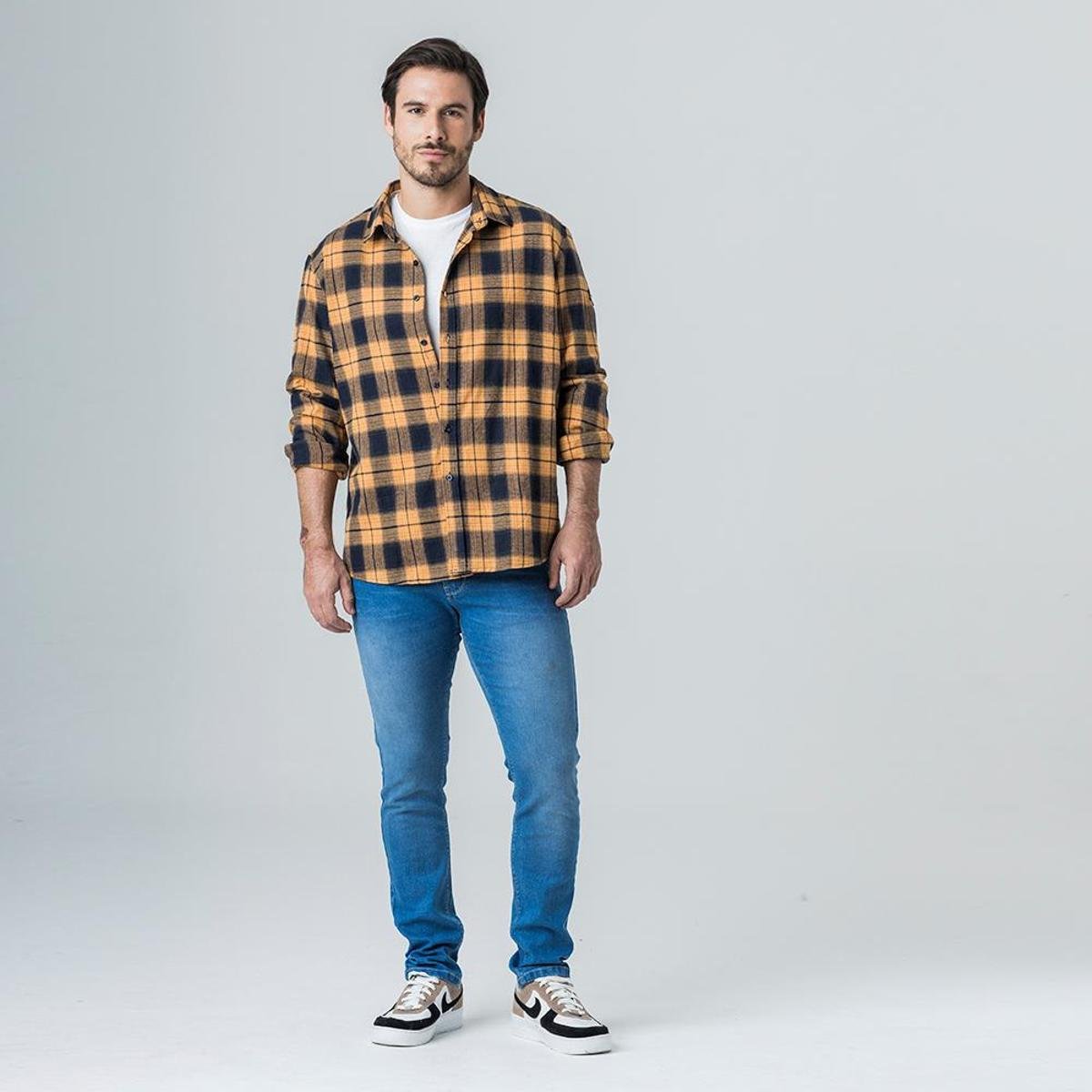 Camisa Masculina Xadrez Rock e Soda Cor:;Tamanho:GG;Gênero:Masculino