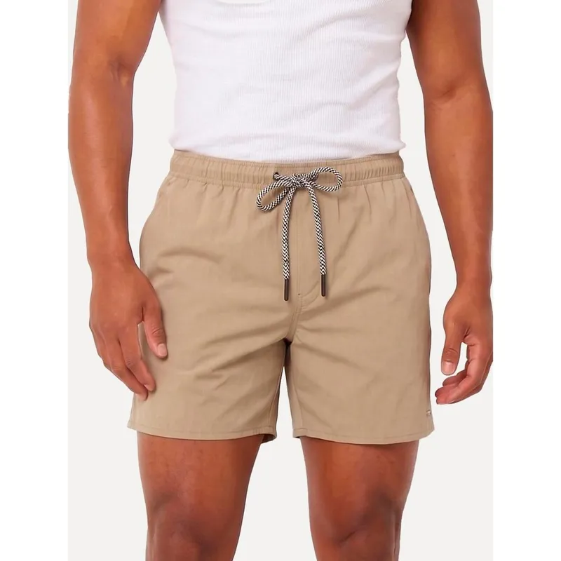 Short Aramis Masculino D'Água Elastico Logo Cáqui