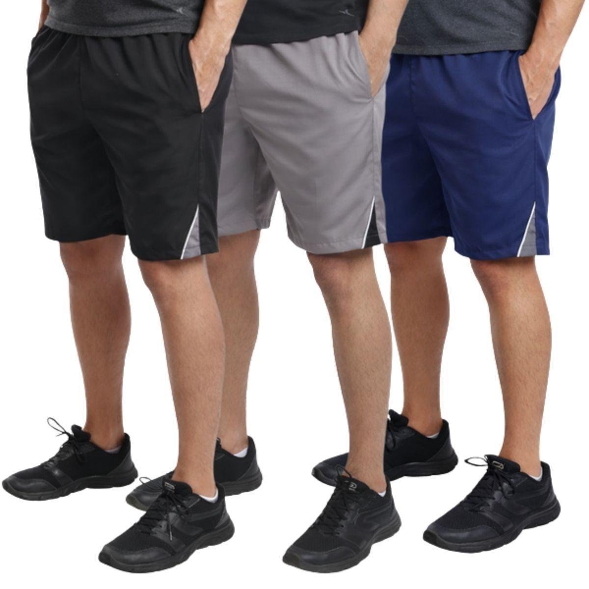 Kit 3 Shorts OxSilver Tactel Básico Masculino