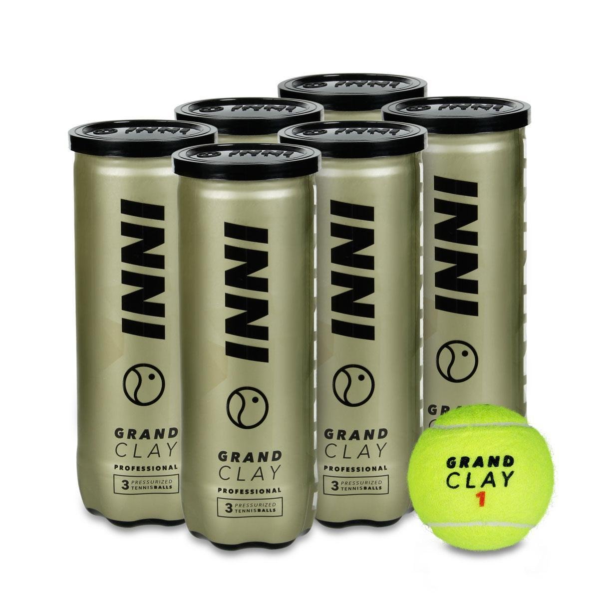 Bola de Tênis Inni Grand Clay - Pack com 6 Tubos