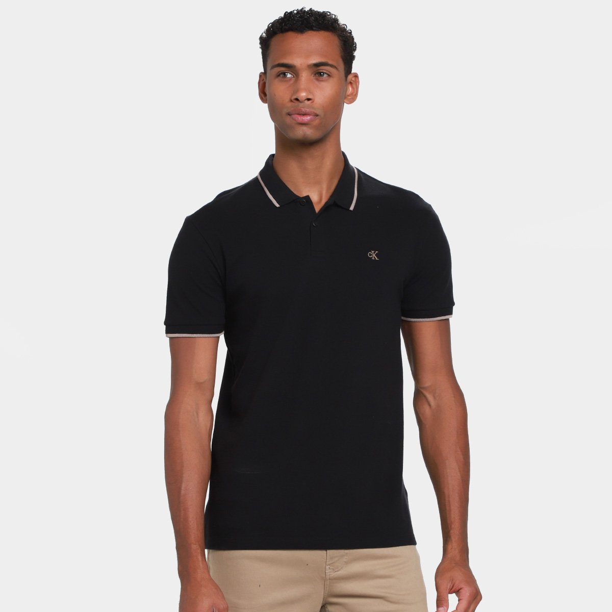 Camisa Polo Calvin Klein Slim Friso Masculina