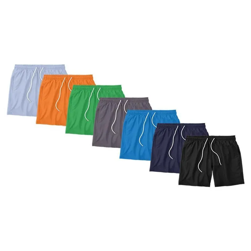 Kit 7 Shorts Masculino Liso Básico Bermuda Tactel Água Praia Treino Academia Corrida