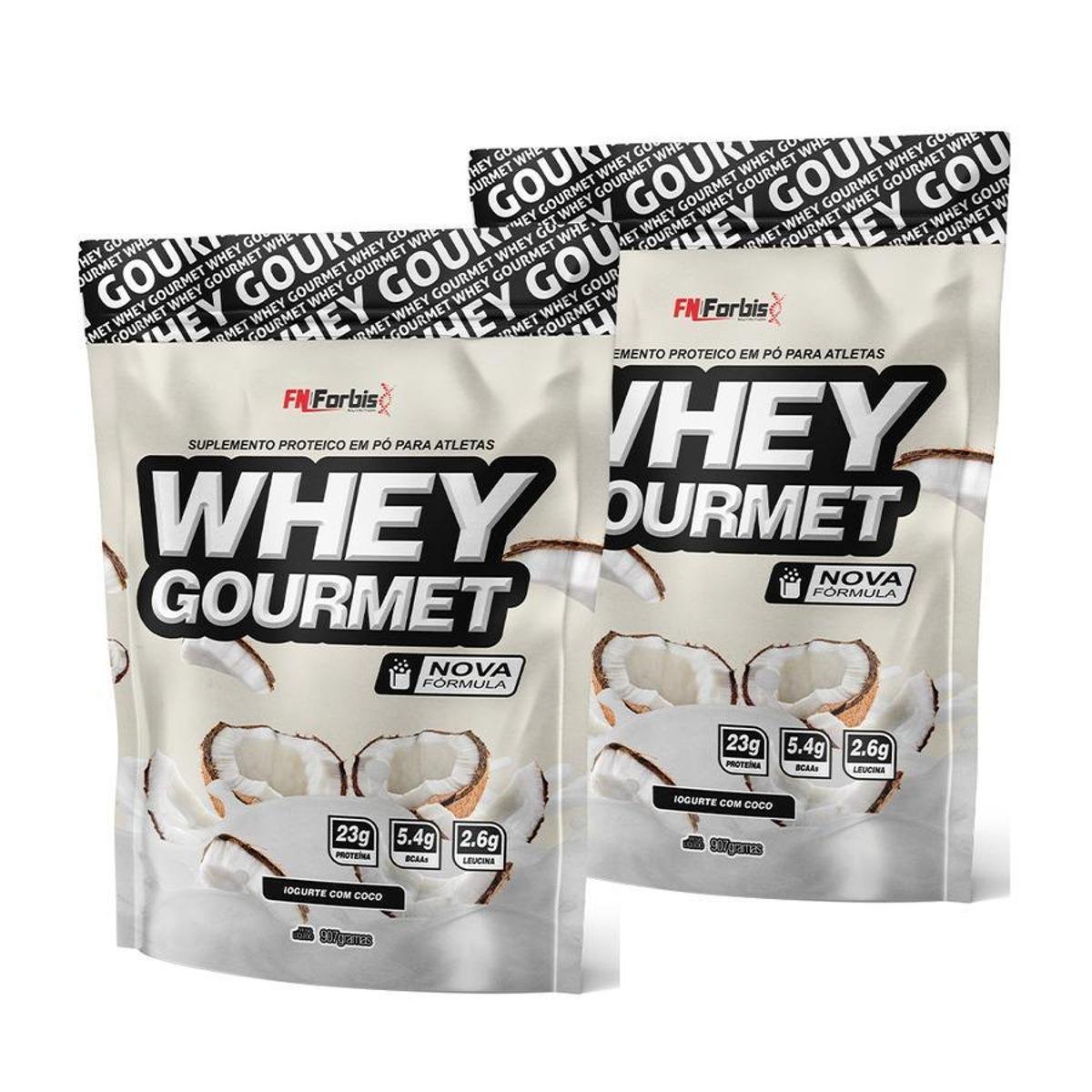 Kit 2X Whey Protein Gourmet 907g Refil - FN Forbis Nutrition