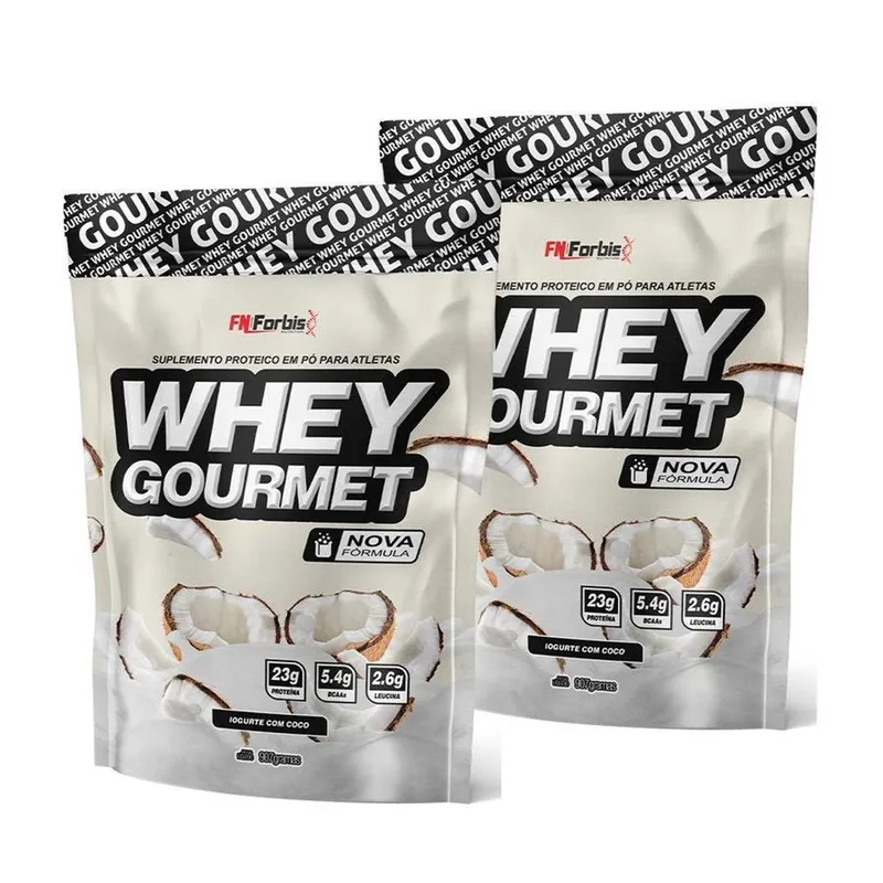 Kit 2X Whey Protein Gourmet 907g Refil - FN Forbis Nutrition