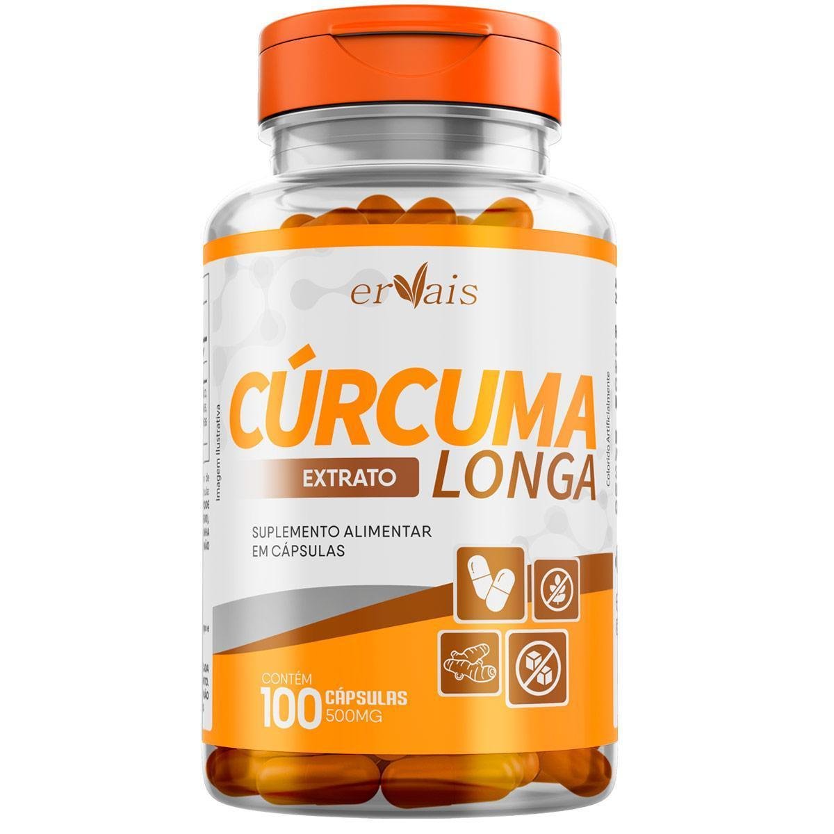Extrato Cúrcum Longa Pura 100 cápsulas