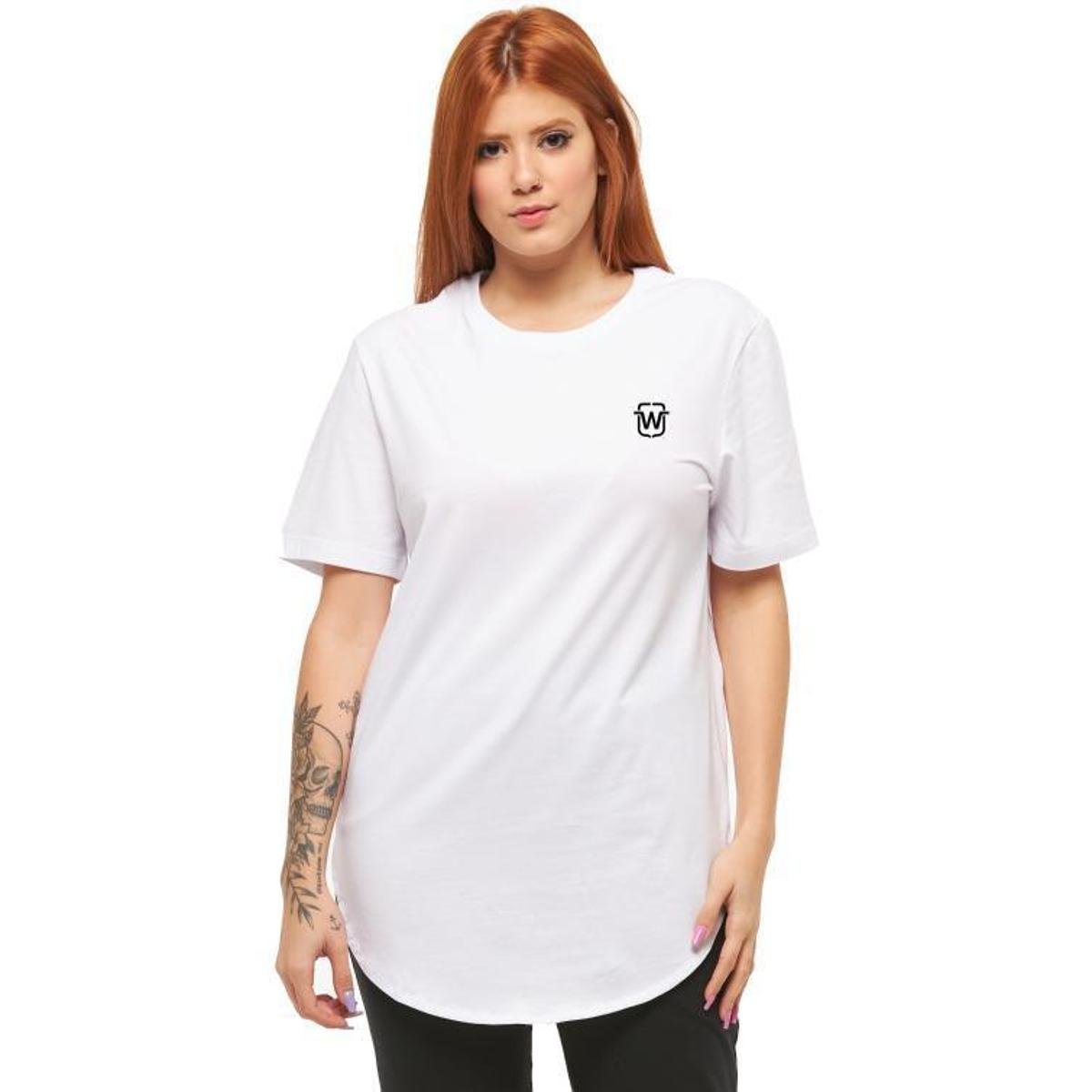 CAMISETA LONGLINE FEMININO MANGA CURTA WOOKS C1WF-VERMELHO-EXG