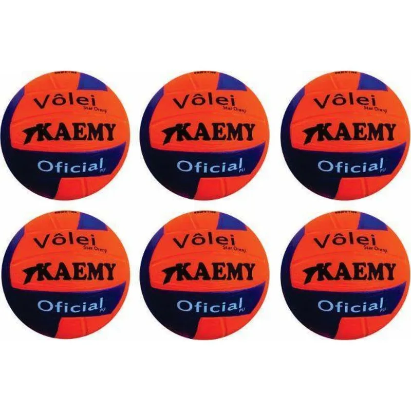 Bola Vôlei Star Orenji Kaemy Com 06 Unidades