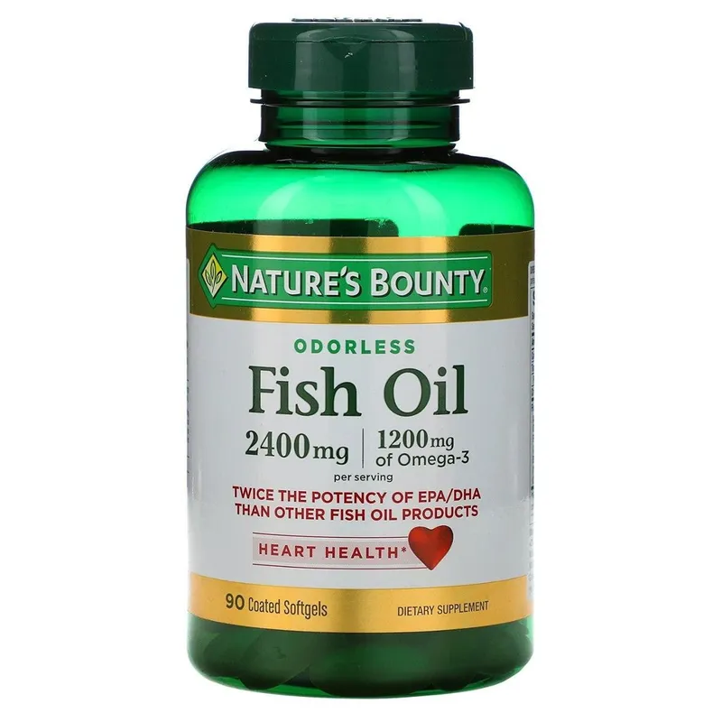 Suplemento Nature's Bounty Óleo de Peixe 2400mg 90 Cápsulas Gelatinosas