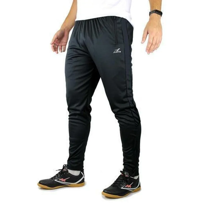 Calça Esportiva Treino Slim Jogger Finta Preto Casual Academia