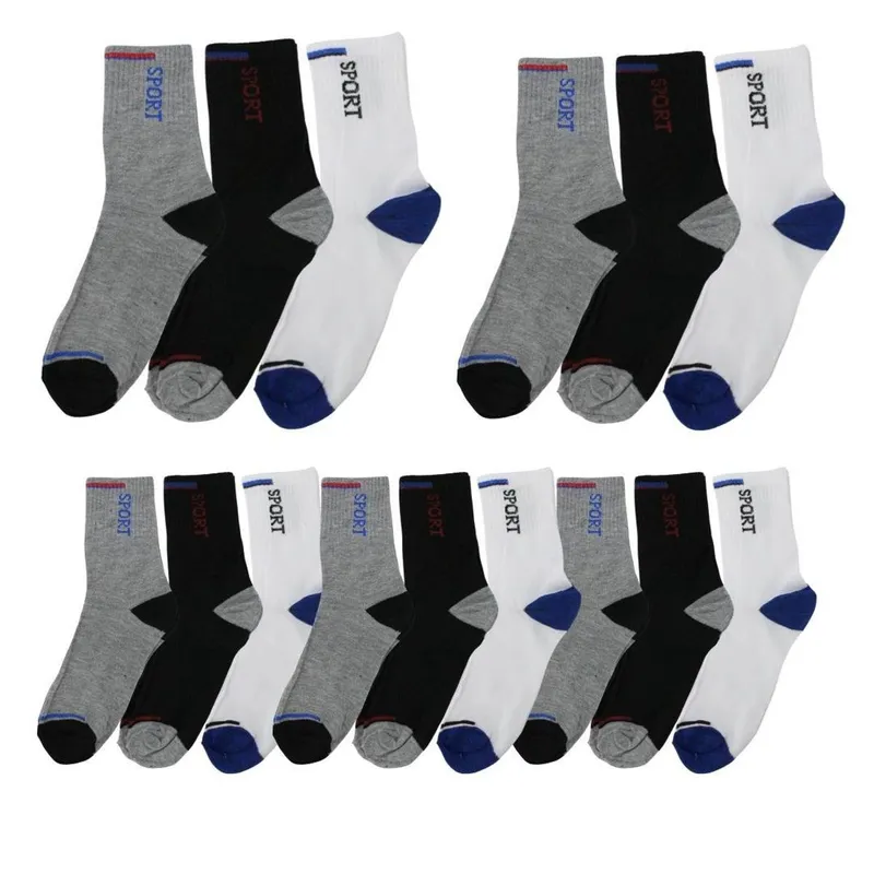 Kit 15 Pares de Meias Cano Alto Unissex