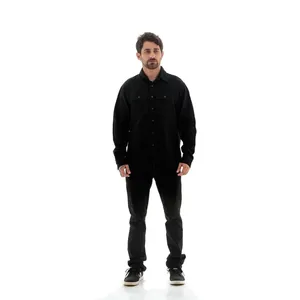 Camisa Sarja Masculina Arauto Vintage Preta