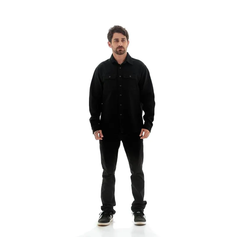 Camisa Sarja Masculina Arauto Vintage Preta