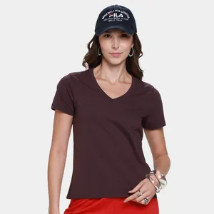 Camiseta Fila Regular V Basic Classic Feminina