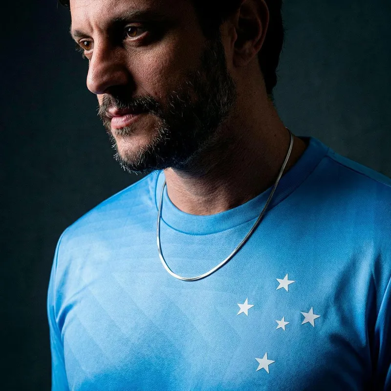 Camisa Cruzeiro Dry Performance Azul Celeste Masculina