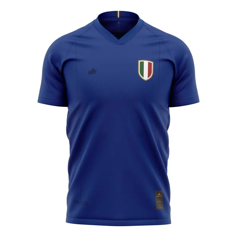Camisa Itália Azul Eurodry Original Rinno Class Futebol