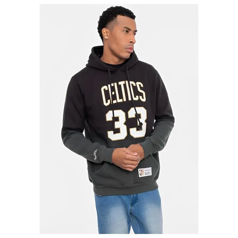 MOLETOM MITCHELL &amp; NESS BOSTON CELTICS LARRY BIRD