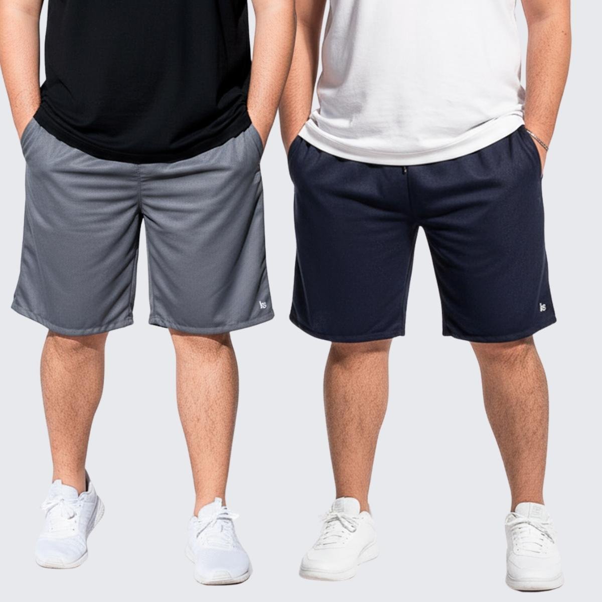 2 Bermuda Plus Size Dry Short Esporte Treino Estilo