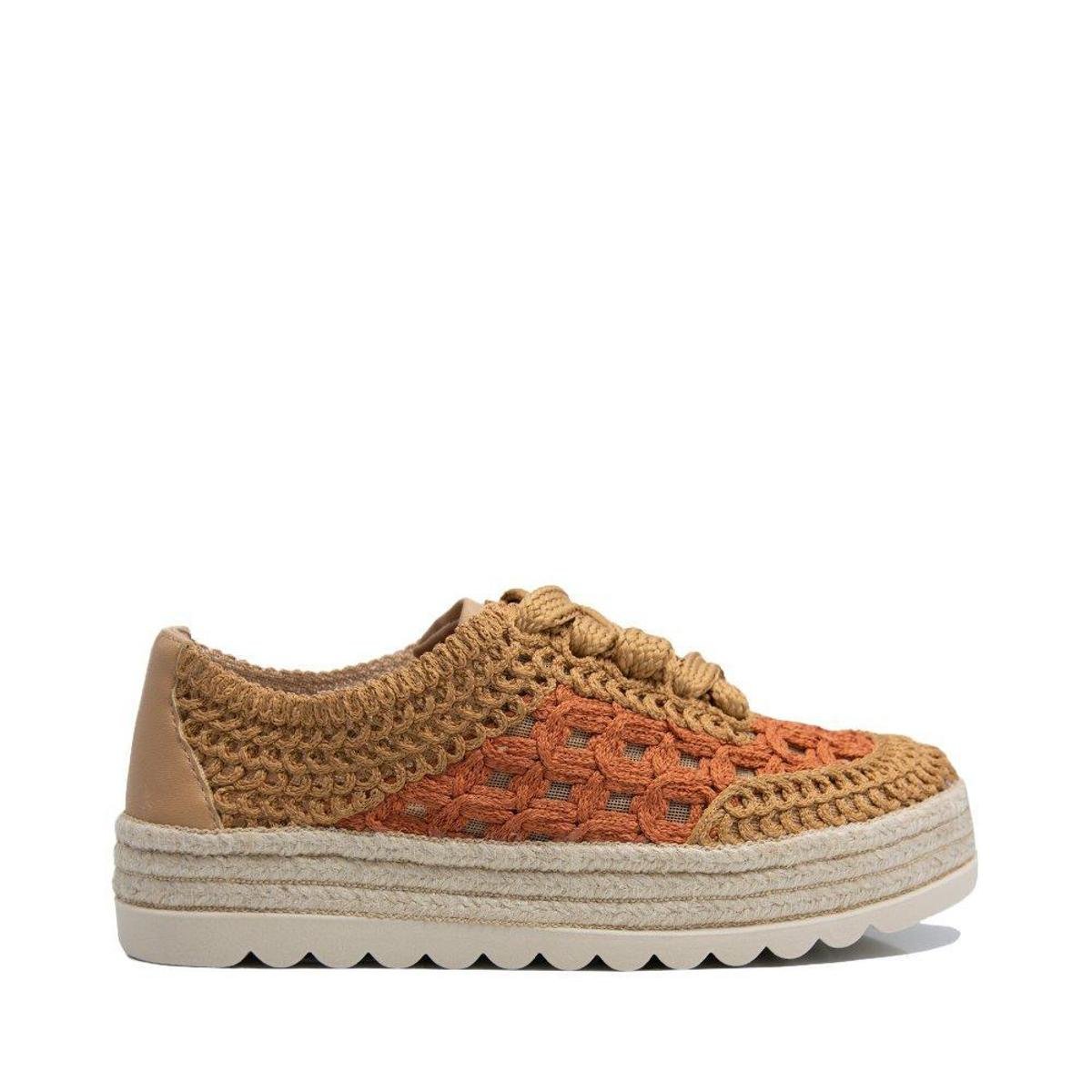 Tenis Via Comfort Tricot Terracota