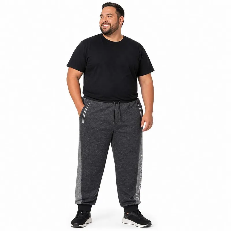 Calça Plus Size Masculina Broken Rules by Delkor Preto
