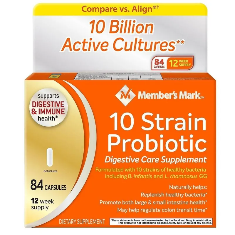 Suplemento Member'S Mark 5X Probiotic Digestive Care 2 Bottle