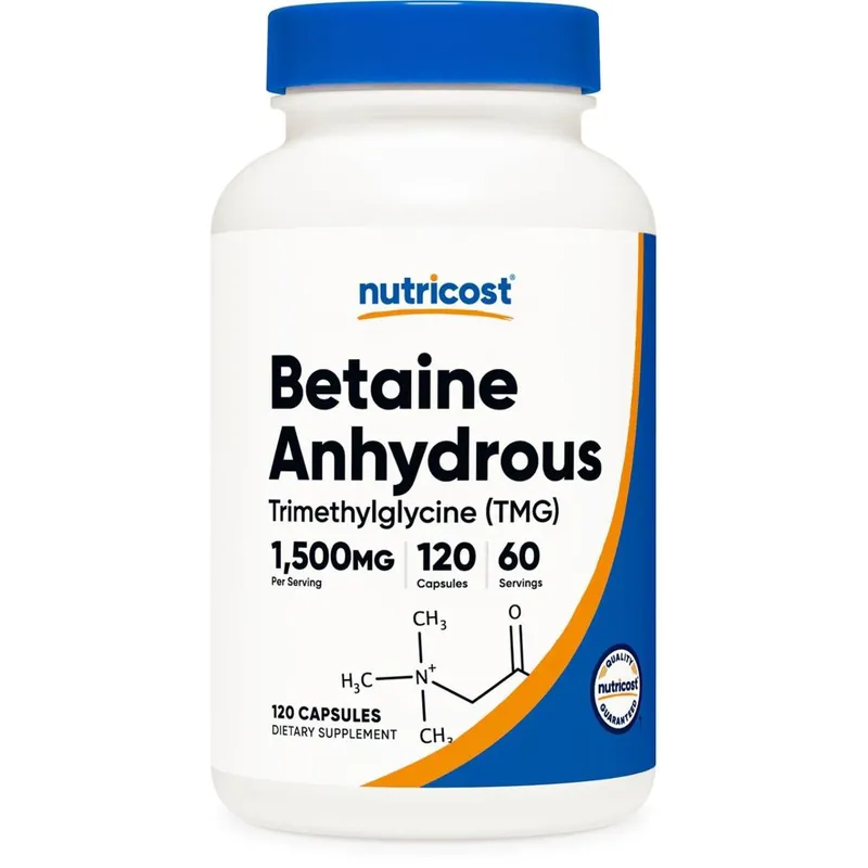 Suplemento Nutricost Betaína Anidra 1500Mg 120 Cápsulas