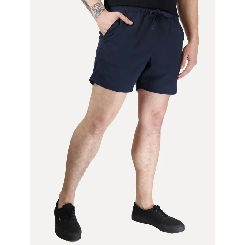 Short Foxton Masculino Linho Pier Casual Azul Marinho