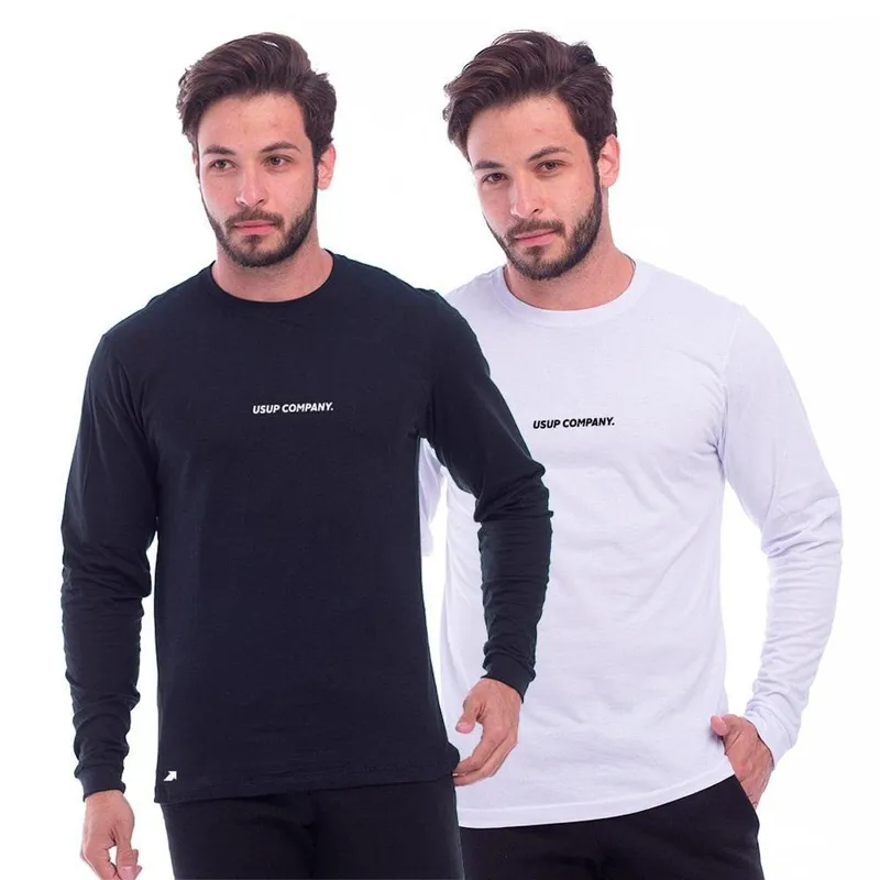 Kit 2 Camisa Manga Longa Masculina Esportiva Frio Inverno