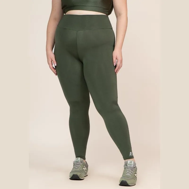 Calça Legging Cirre Brilhante Trilobal Academia Liso