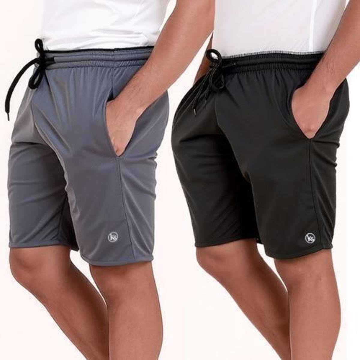 Kit 2 Bermuda Dry Short Esporte Academia Confortável Praia